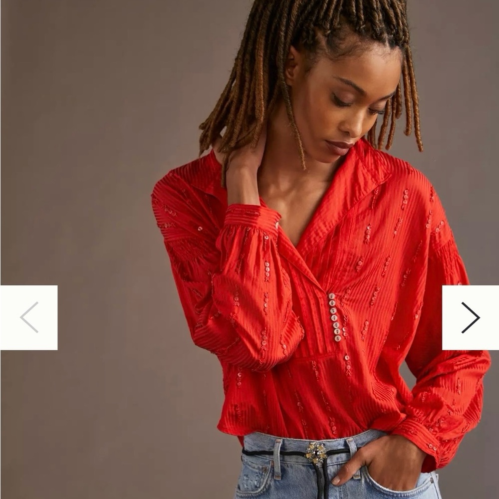 Pilcro Pintucked Buttondown